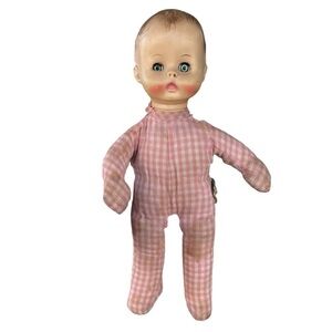 Vintage 1971 Effanbee Doll 8171 Soft Body Molded Hair Green Sleepy Eyes 14” READ